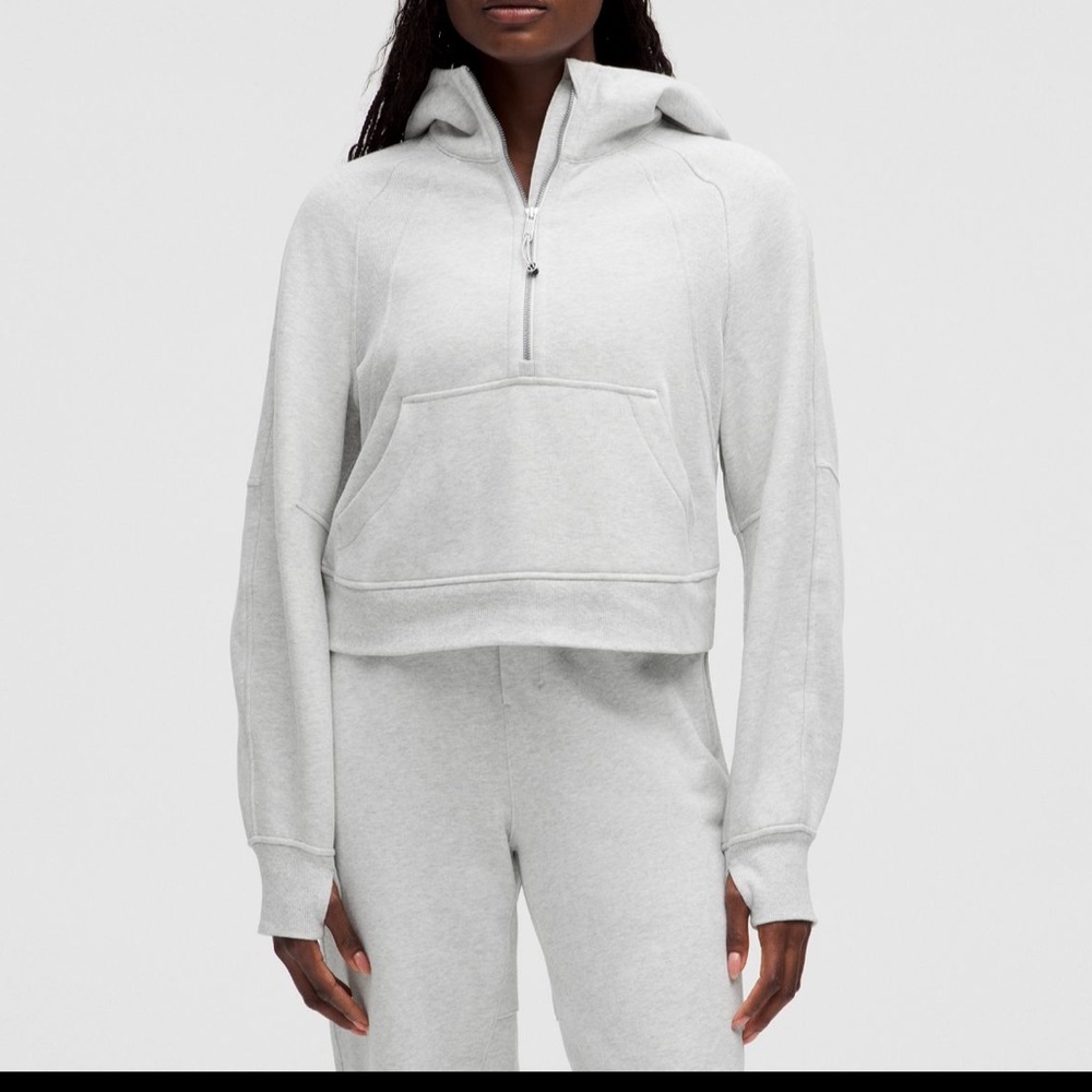 Lululemon Oversized Gray Scuba Half Zip Hoodie